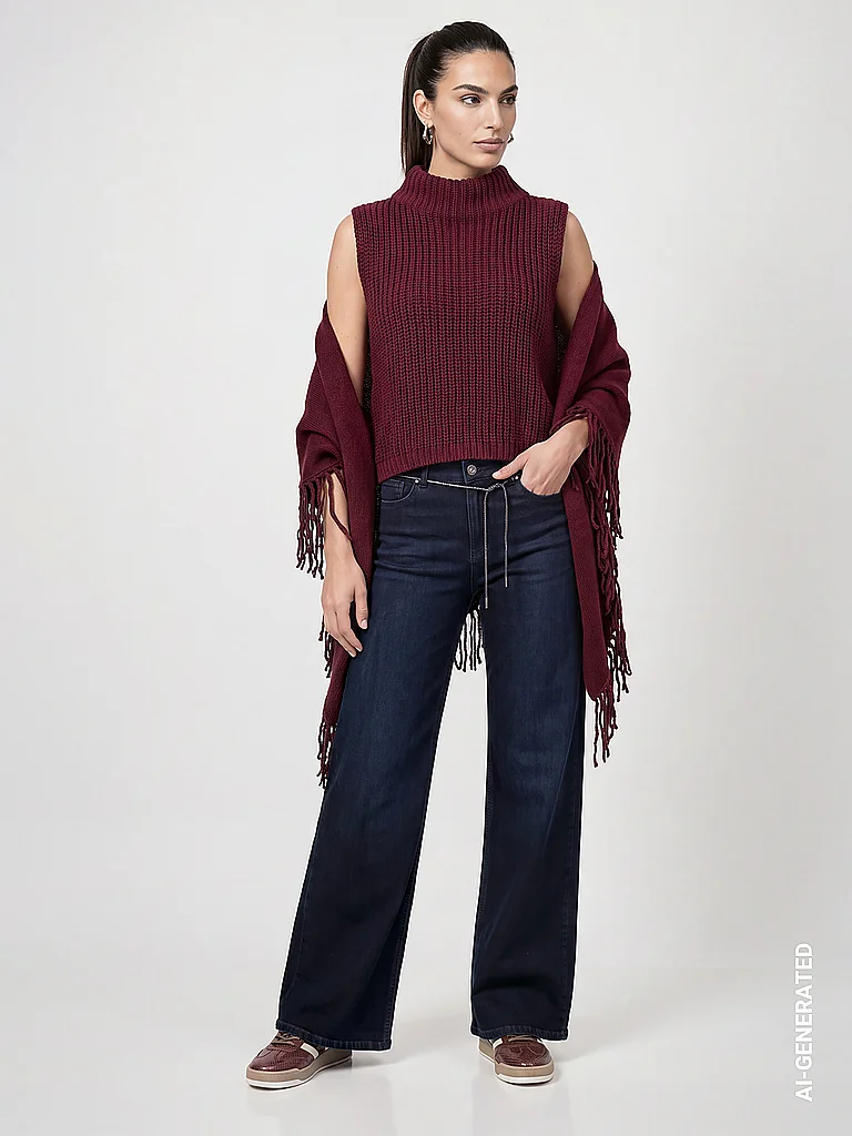 MONARI Pullunder  dunkelrot | 44