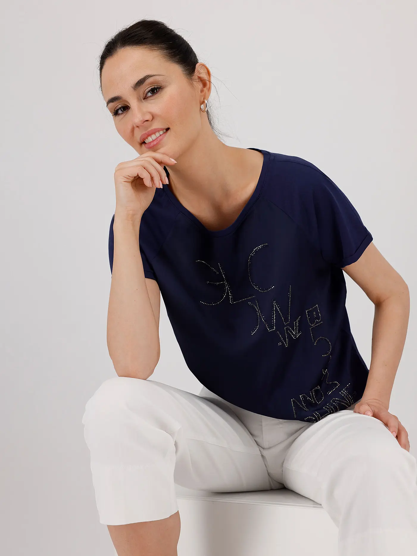 MONARI | Blusenshirt  | dunkelblau