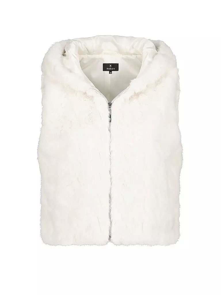 MONARI | Gilet in Felloptik | creme