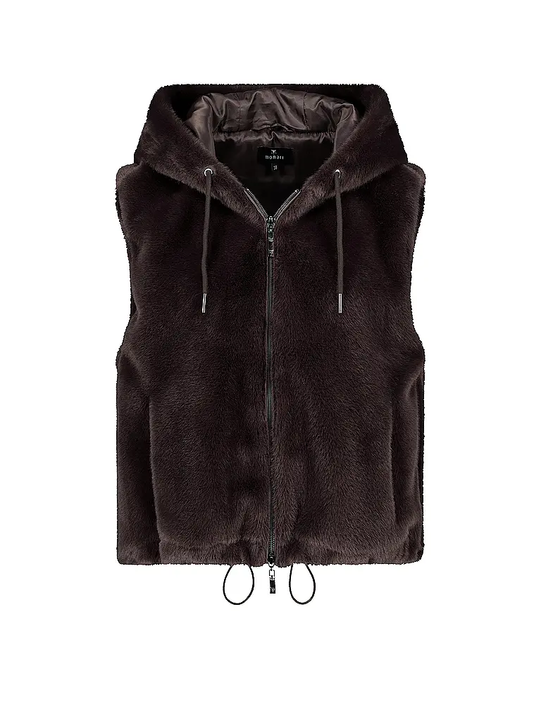 MONARI | Gilet in Felloptik | braun