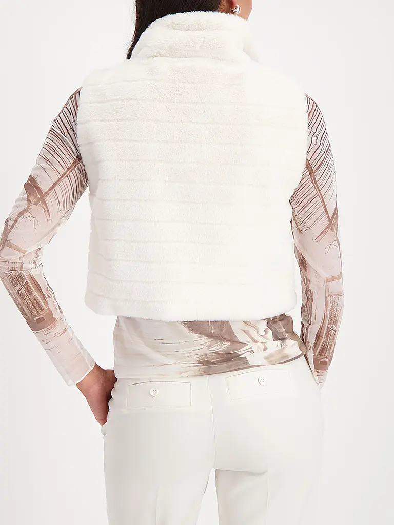 MONARI | Gilet in Felloptik | Beige