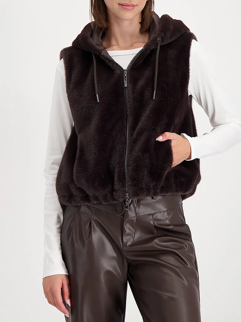 MONARI | Gilet in Felloptik | 