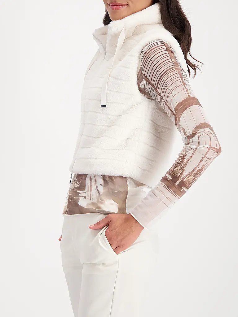 MONARI | Gilet in Felloptik | Beige