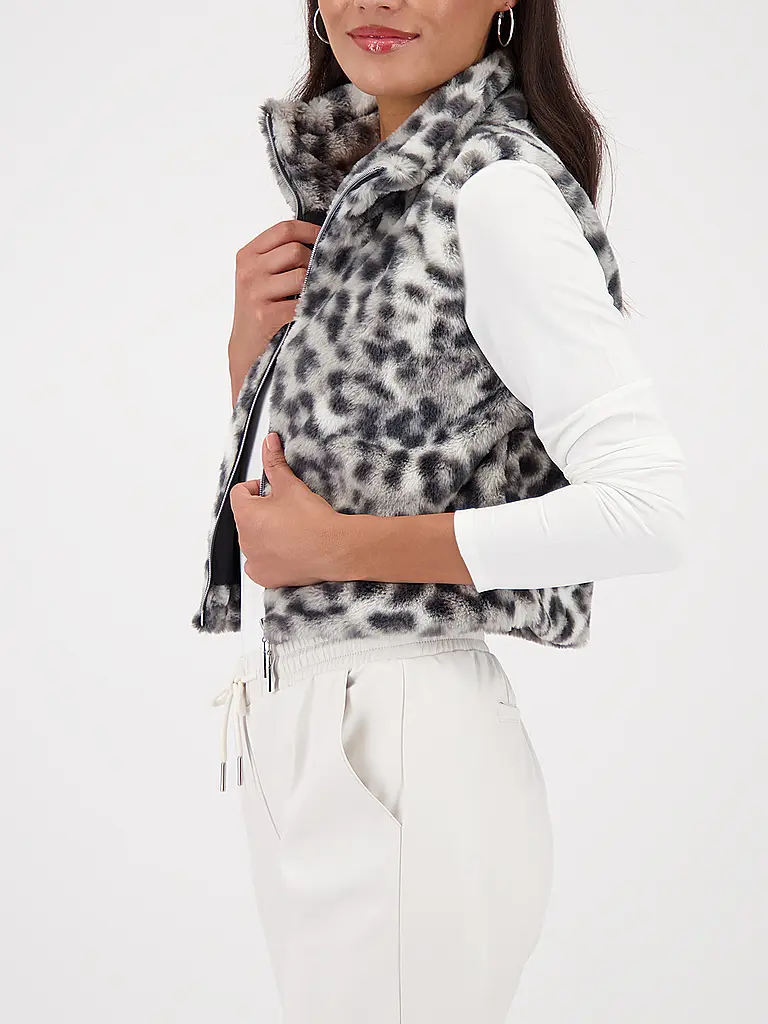 MONARI | Gilet in Felloptik | Beige