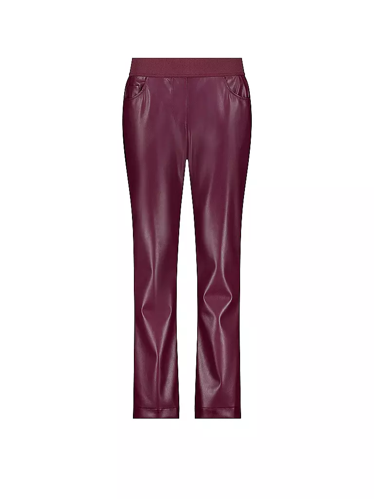 MONARI | Hose in Lederoptik | dunkelrot