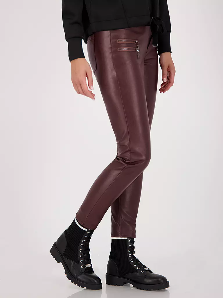 MONARI | Hose in Lederoptik | rot