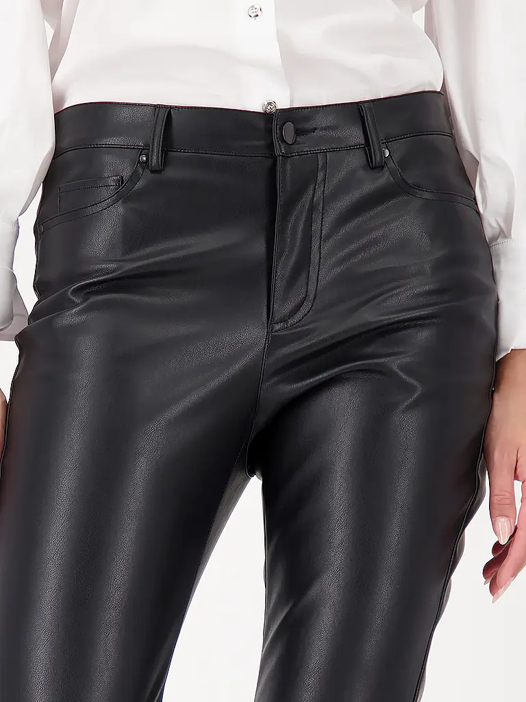 MONARI | Hose in Lederoptik | schwarz