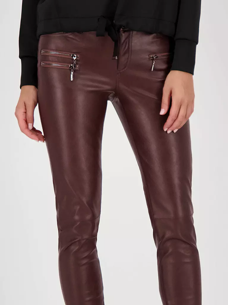 MONARI | Hose in Lederoptik | rot
