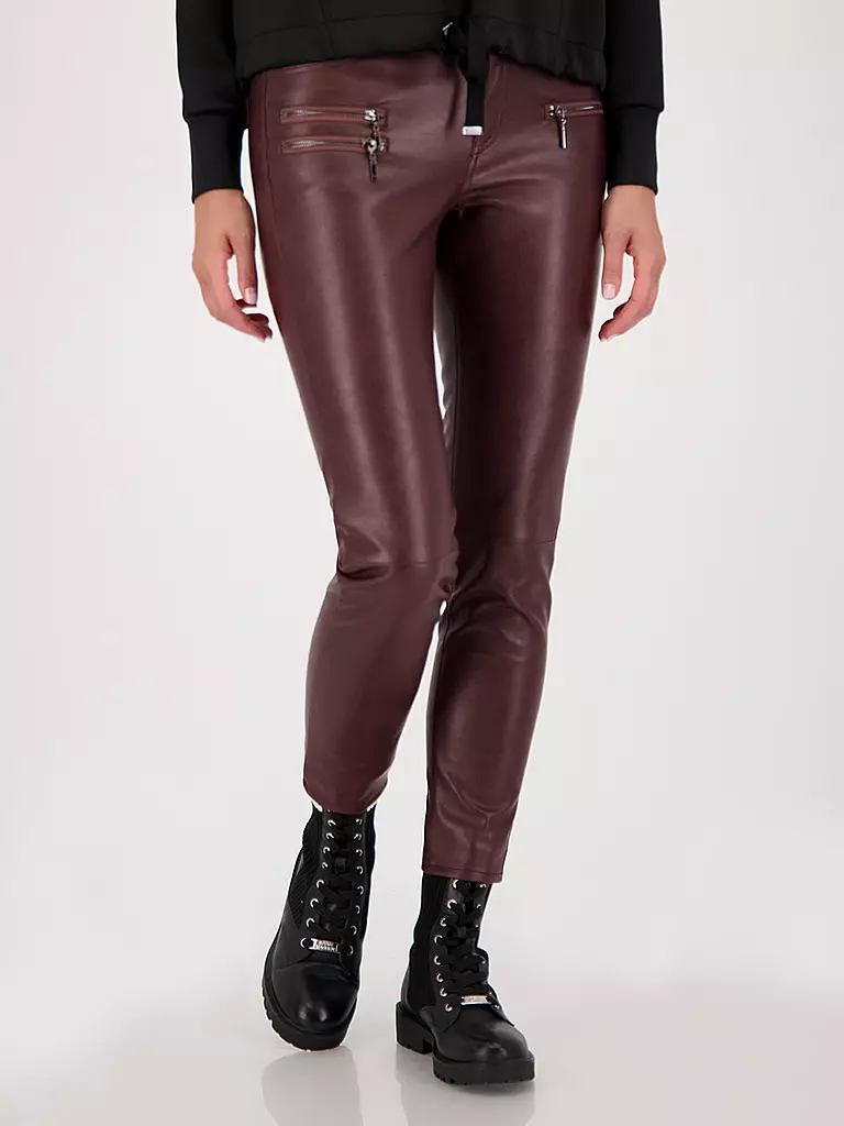 MONARI | Hose in Lederoptik | rot