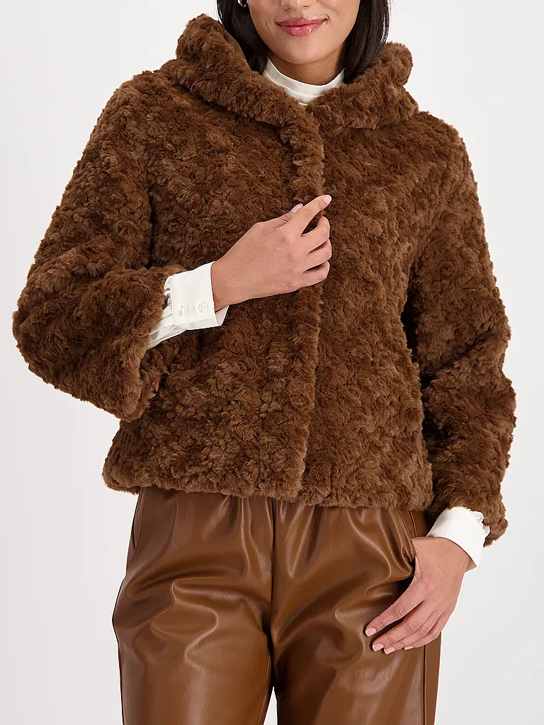 MONARI | Jacke in Felloptik | 