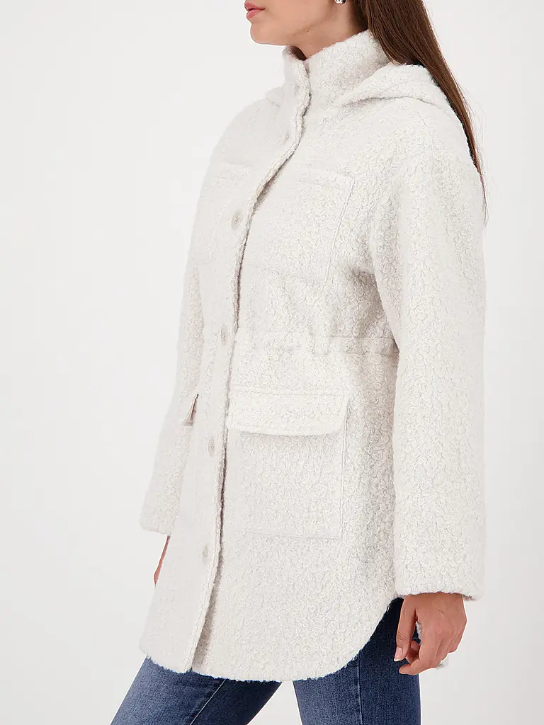 MONARI | Jacke in Felloptik | Creme