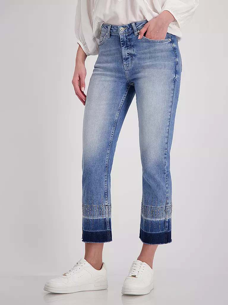 MONARI | Jeans Bootcut Fit 7/8 | blau