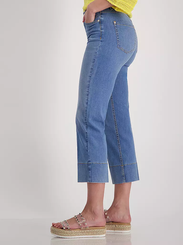MONARI | Jeans Flared Fit 3/4 | blau