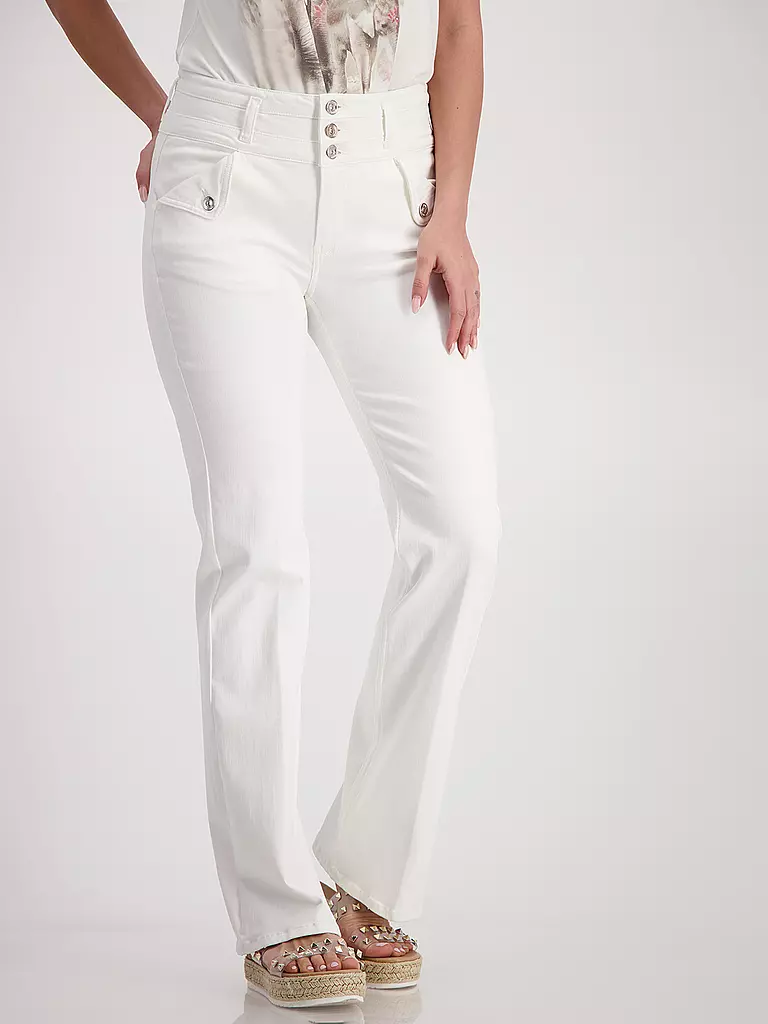 MONARI | Jeans Flared Fit | creme