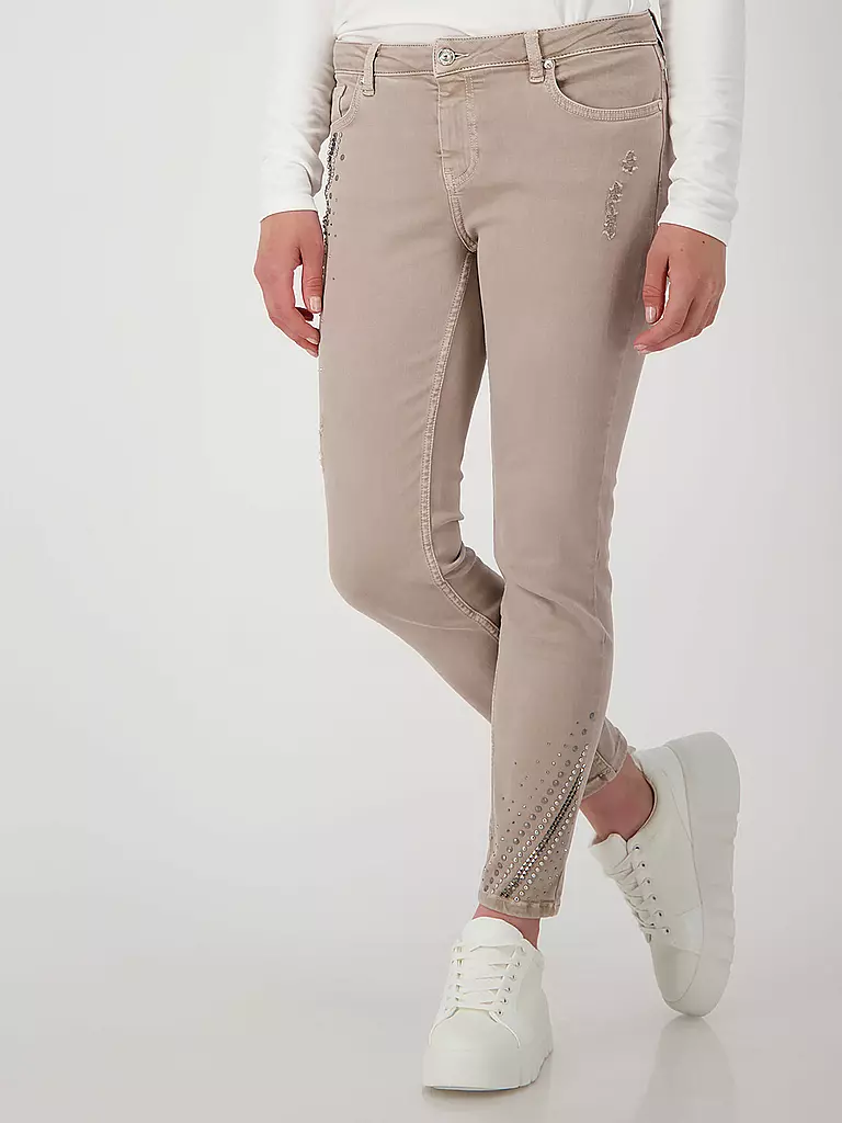 MONARI | Jeans Skinny Fit  | beige