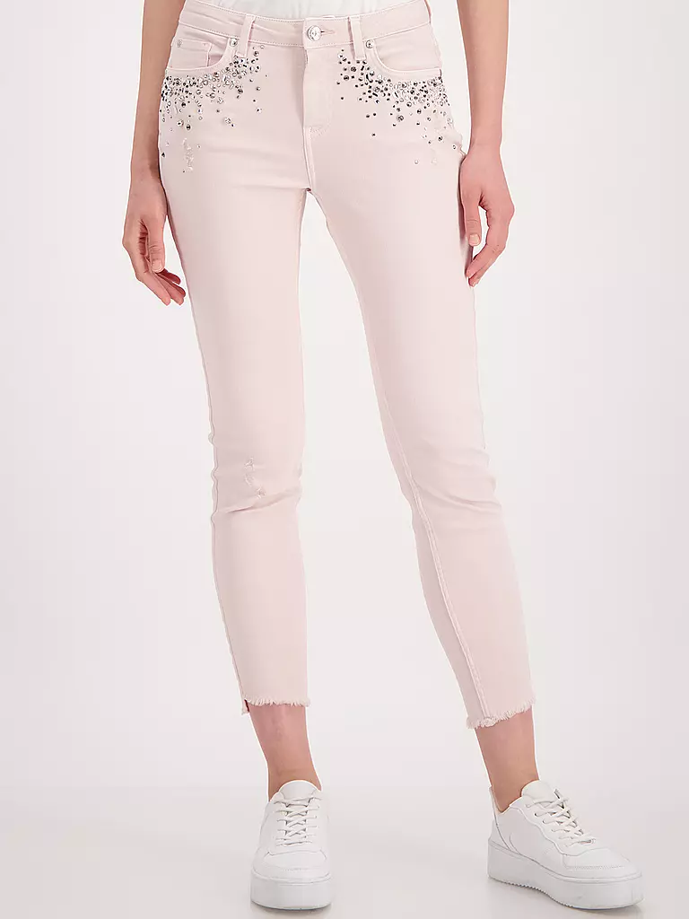 MONARI | Jeans Skinny Fit 7/8 | rosa