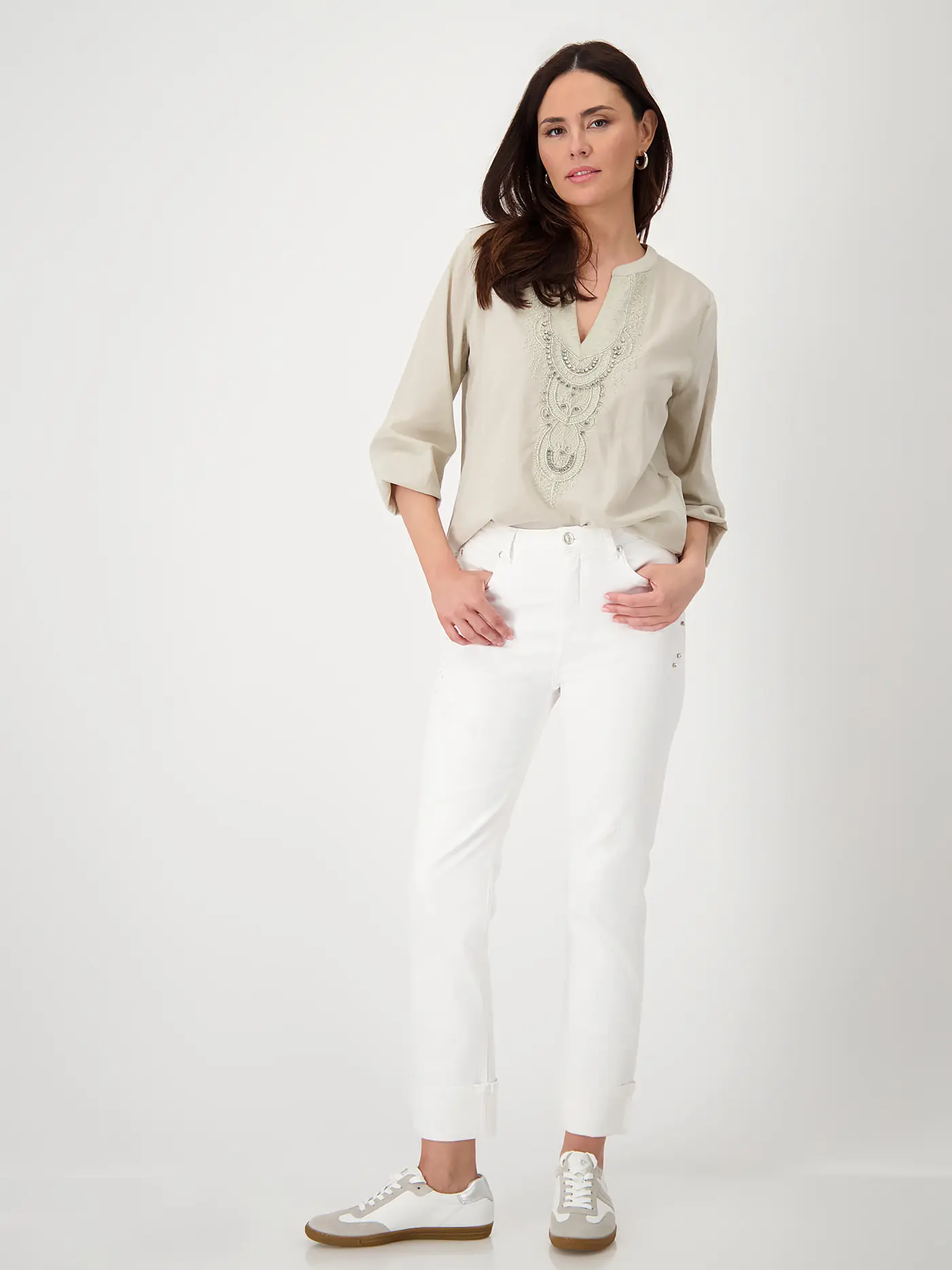 MONARI | Jeans Slim Fit  | creme