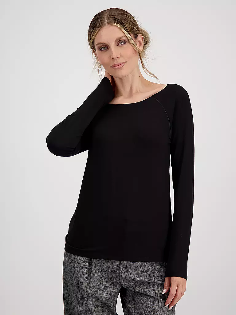 MONARI | Langarmshirt | schwarz
