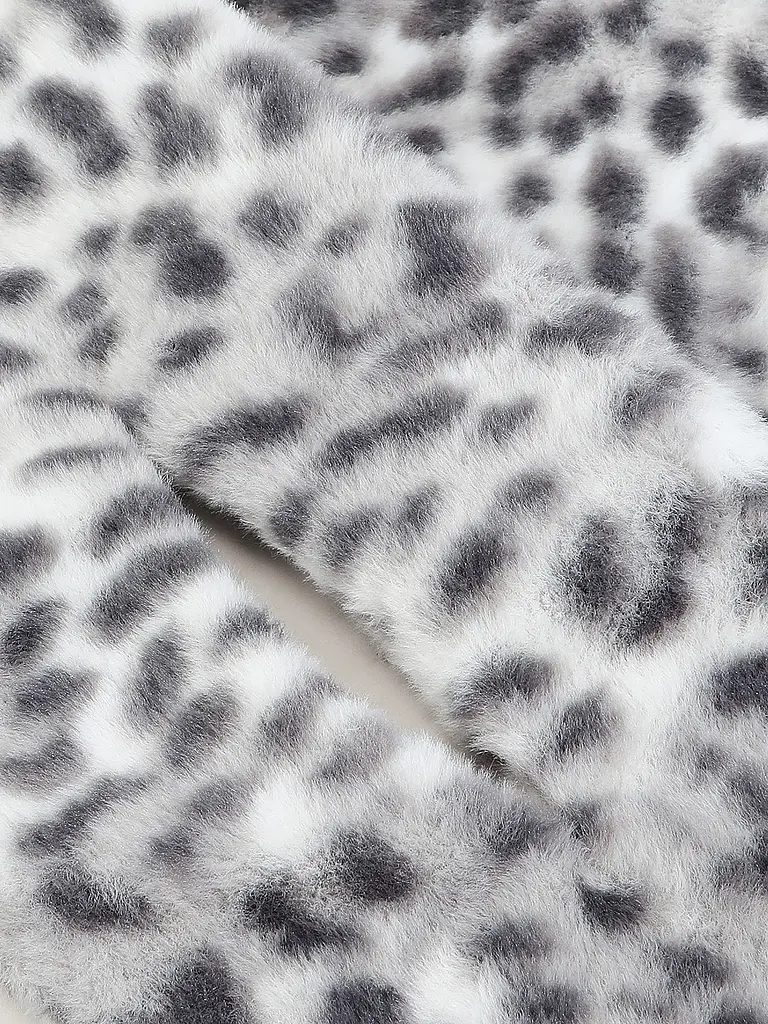 MONARI | Schal in Felloptik | Hellgrau