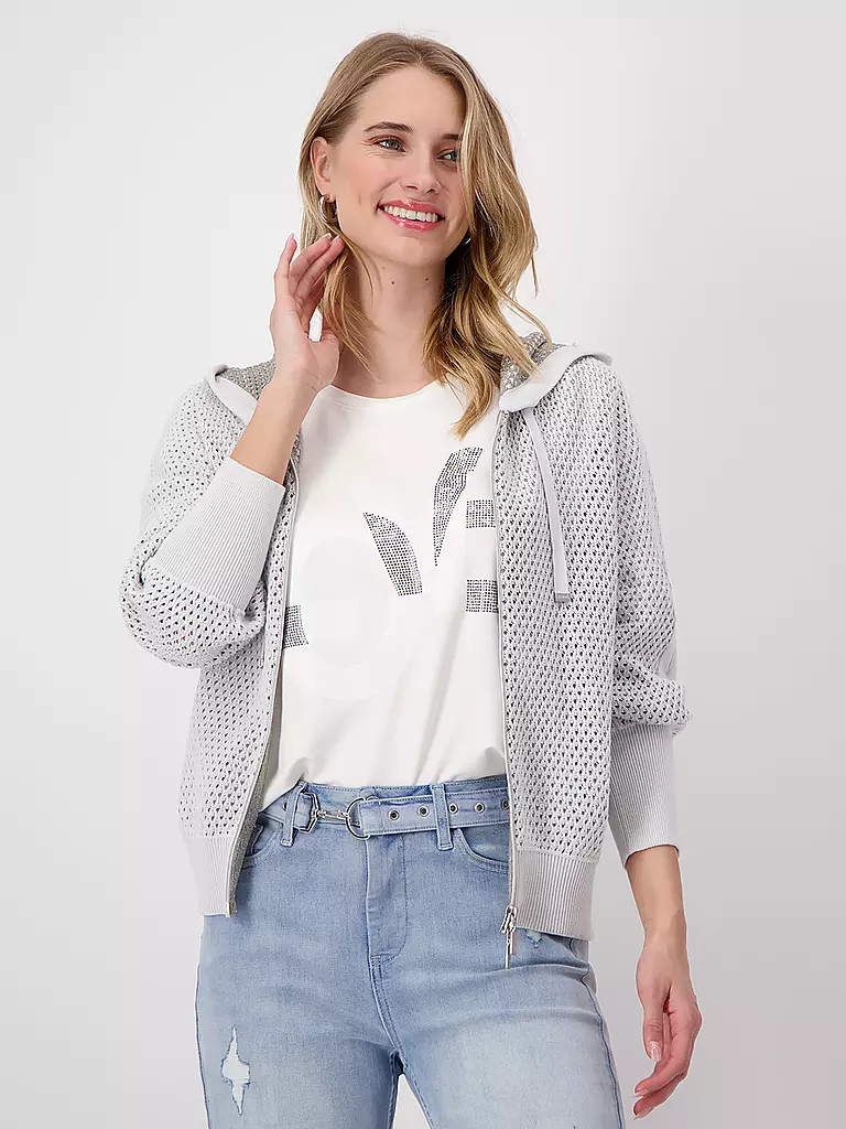 MONARI | Strickjacke | hellgrau