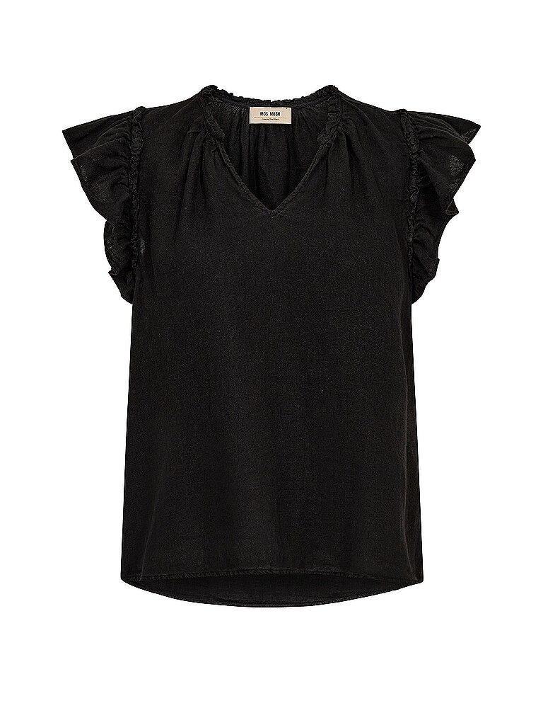 Leinenbluse MMTEALINEN schwarz S damen