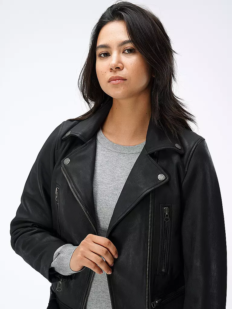 MOS MOSH | Lederjacke MMALMINA | schwarz