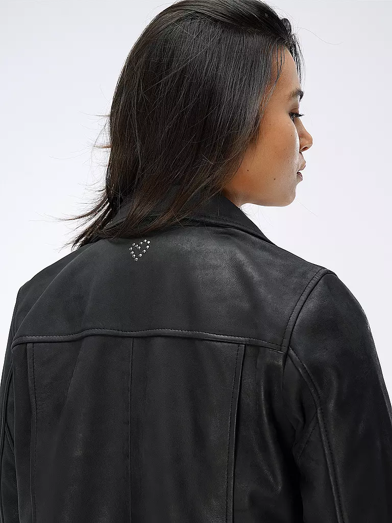 MOS MOSH | Lederjacke MMALMINA | schwarz