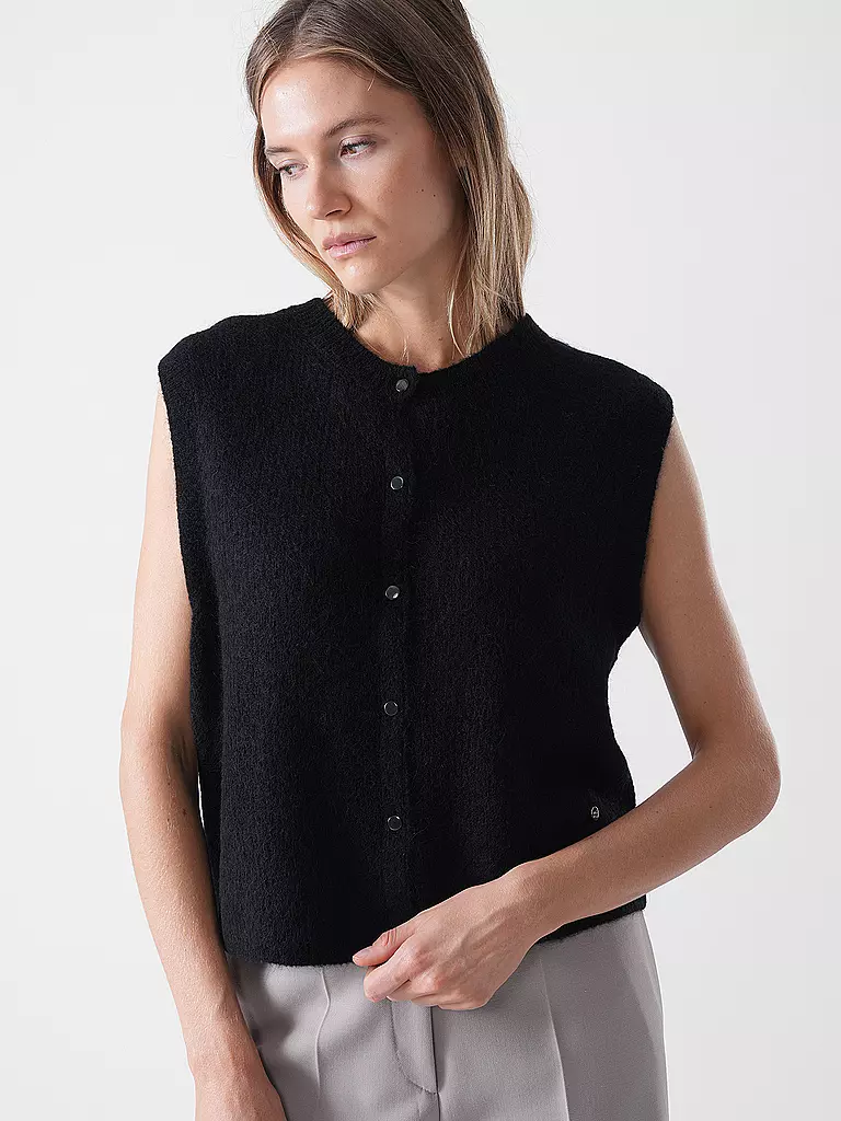 MOS MOSH | Strickgilet MMALMINETHORA | schwarz