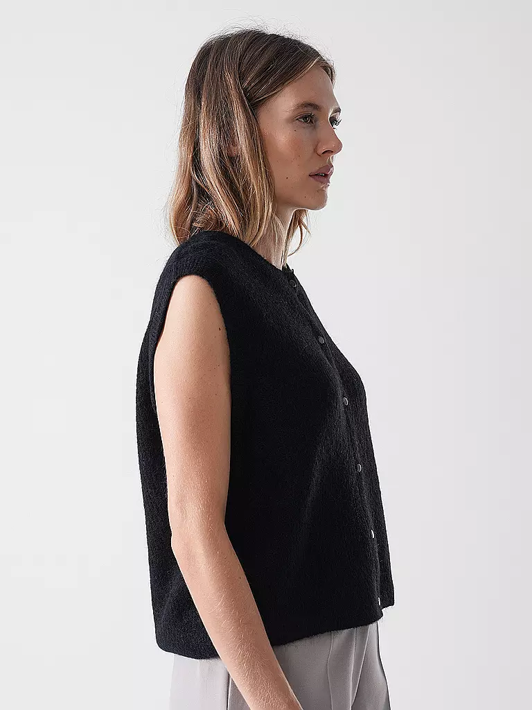 MOS MOSH | Strickgilet MMALMINETHORA | schwarz