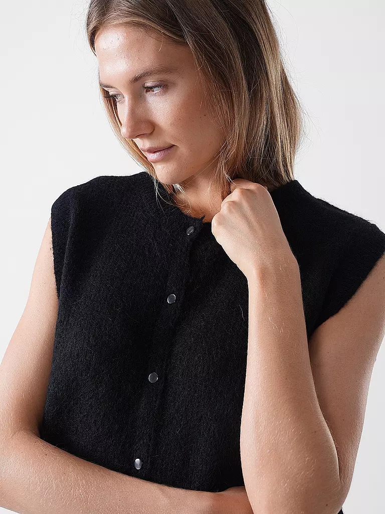 MOS MOSH | Strickgilet MMALMINETHORA | schwarz