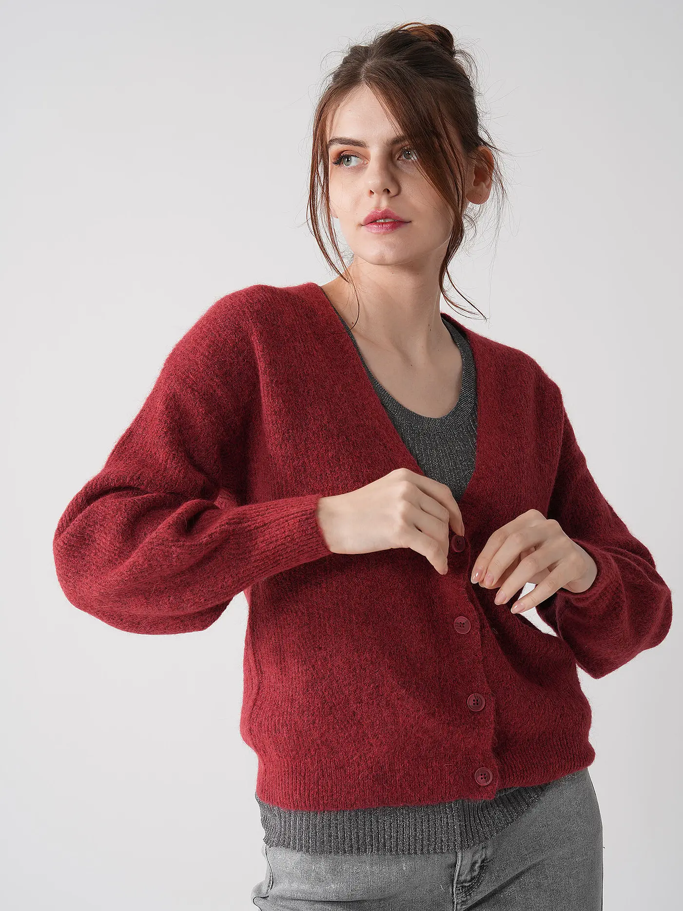 MOS MOSH | Strickjacke MMTHORAV | rot