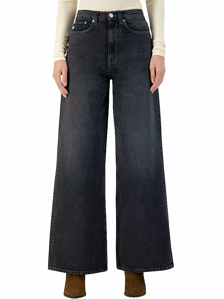 MUD JEANS | Jeans Wide Leg Wyde Sara | dunkelblau