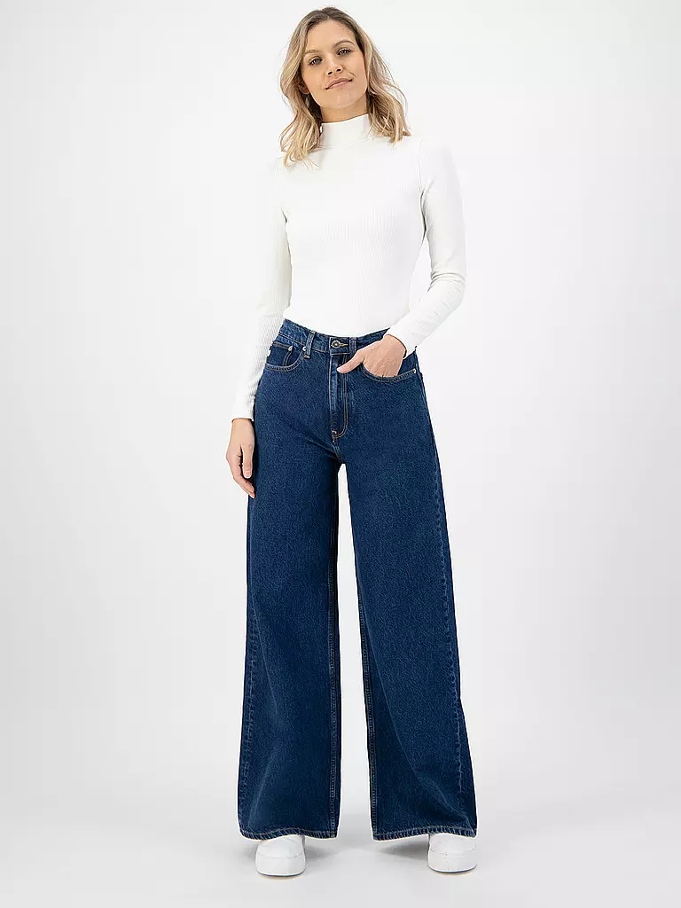 MUD JEANS | Jeans Wide Leg Wyde Sara | blau