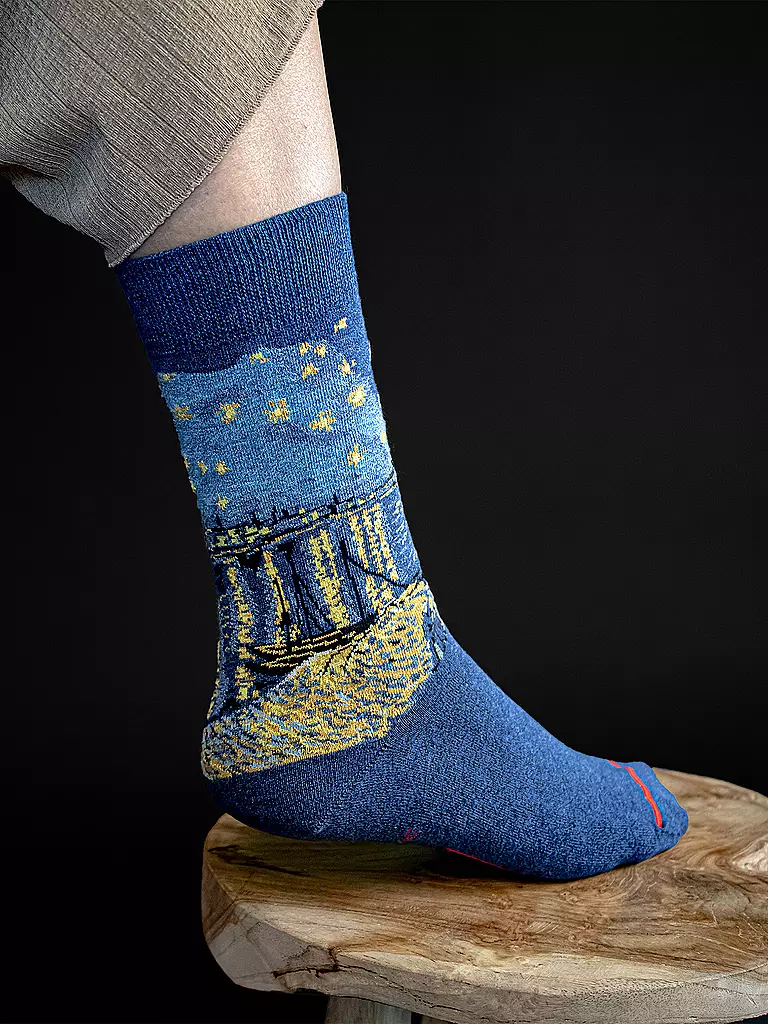 MUSEARTA | Damen Socken STARNIGHT RHONE - V. GOGH blue (36-40) | blau