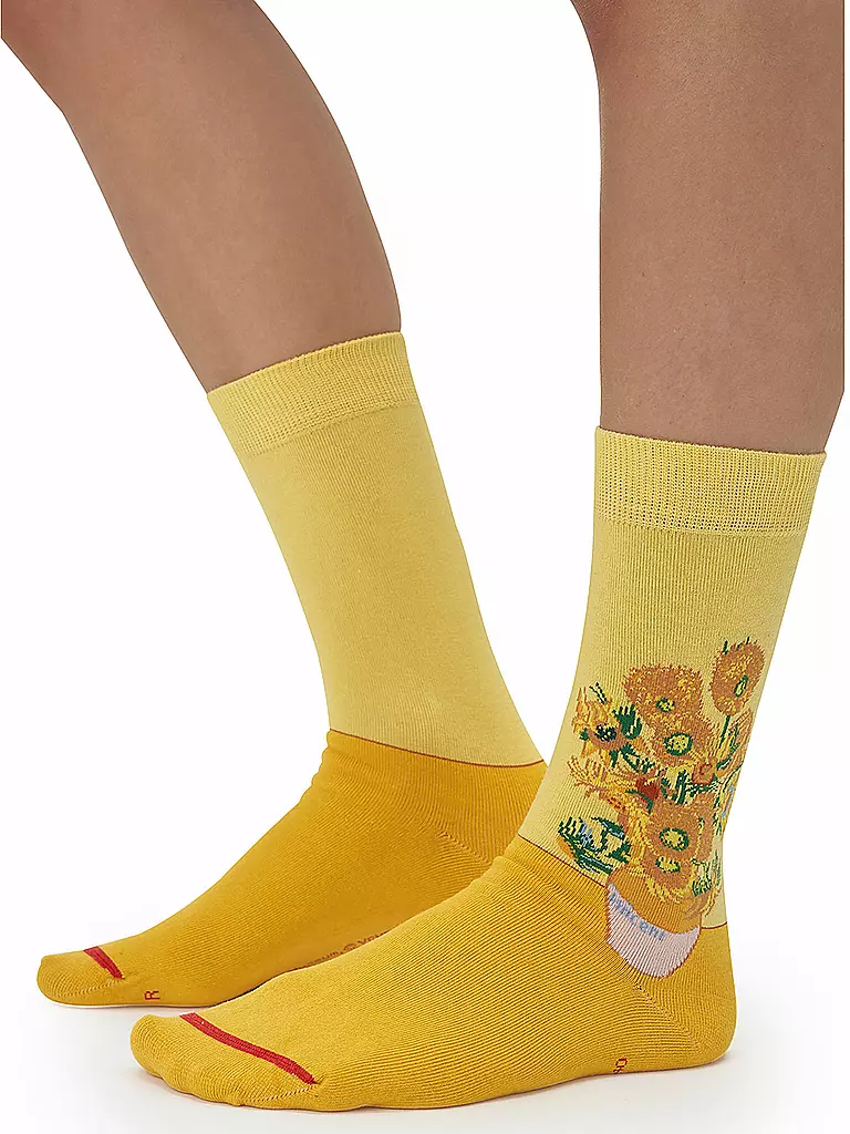 MUSEARTA | Herren  Socken SUNFLOWERS - V. GOGH yellow (46-49) | gelb