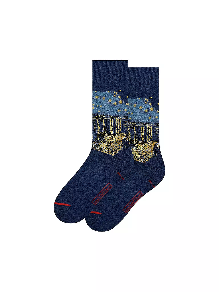 MUSEARTA | Herren Socken STARNIGHT RHONE - V. GOGH blue (46-49) | dunkelblau