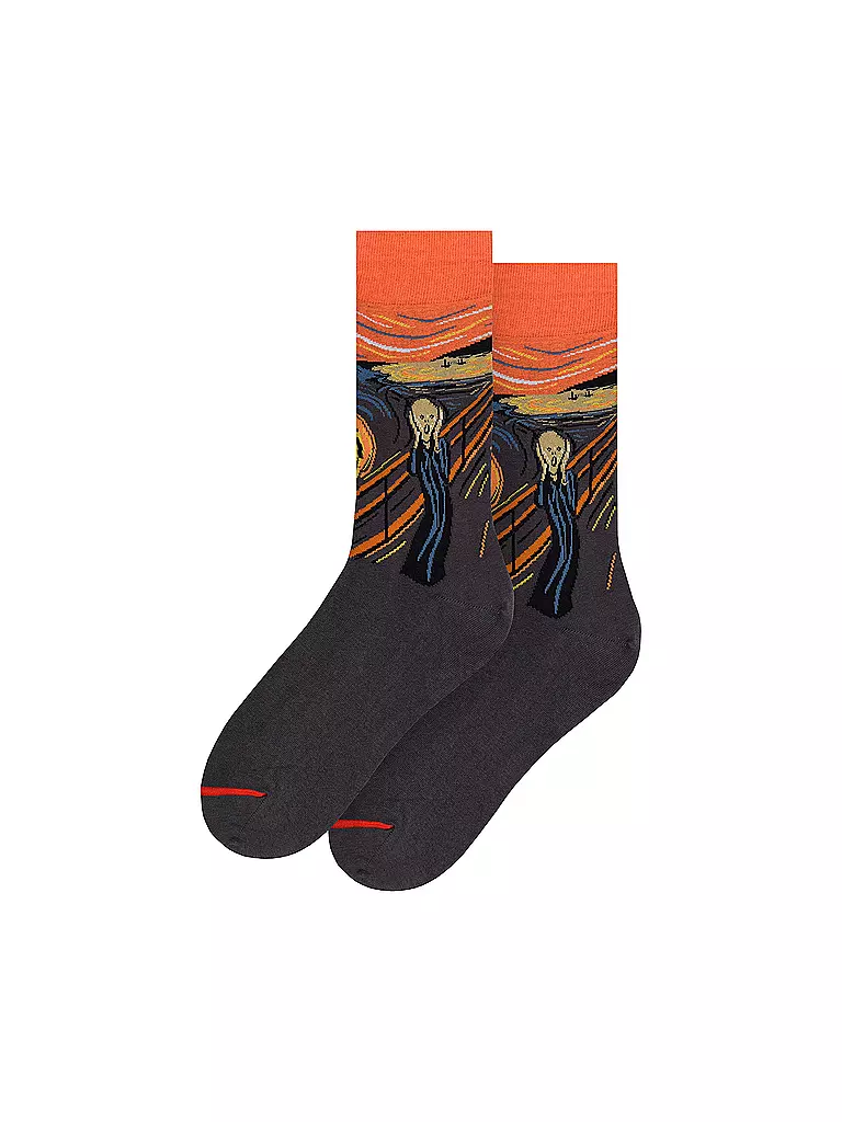 MUSEARTA | Herren Socken THE SCREAM - EDVARD MUNCH orange (46-49) | orange