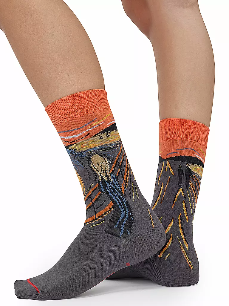 MUSEARTA | Herren Socken THE SCREAM - EDVARD MUNCH orange (46-49) | orange