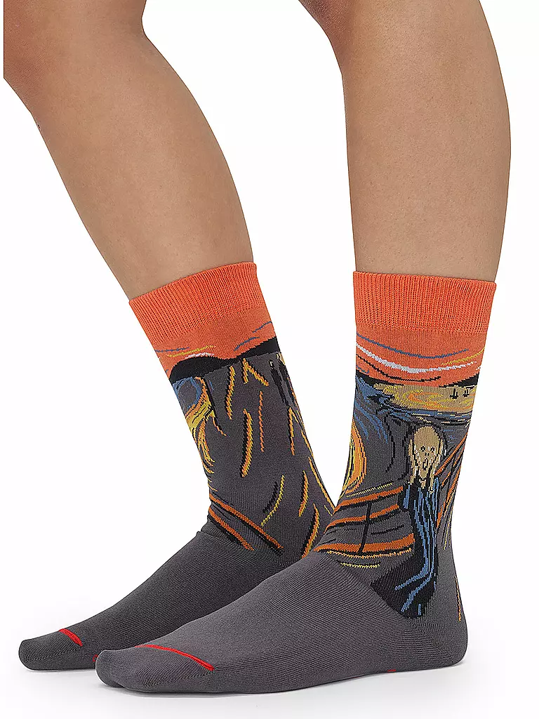 MUSEARTA | Herren Socken THE SCREAM - EDVARD MUNCH orange (46-49) | orange