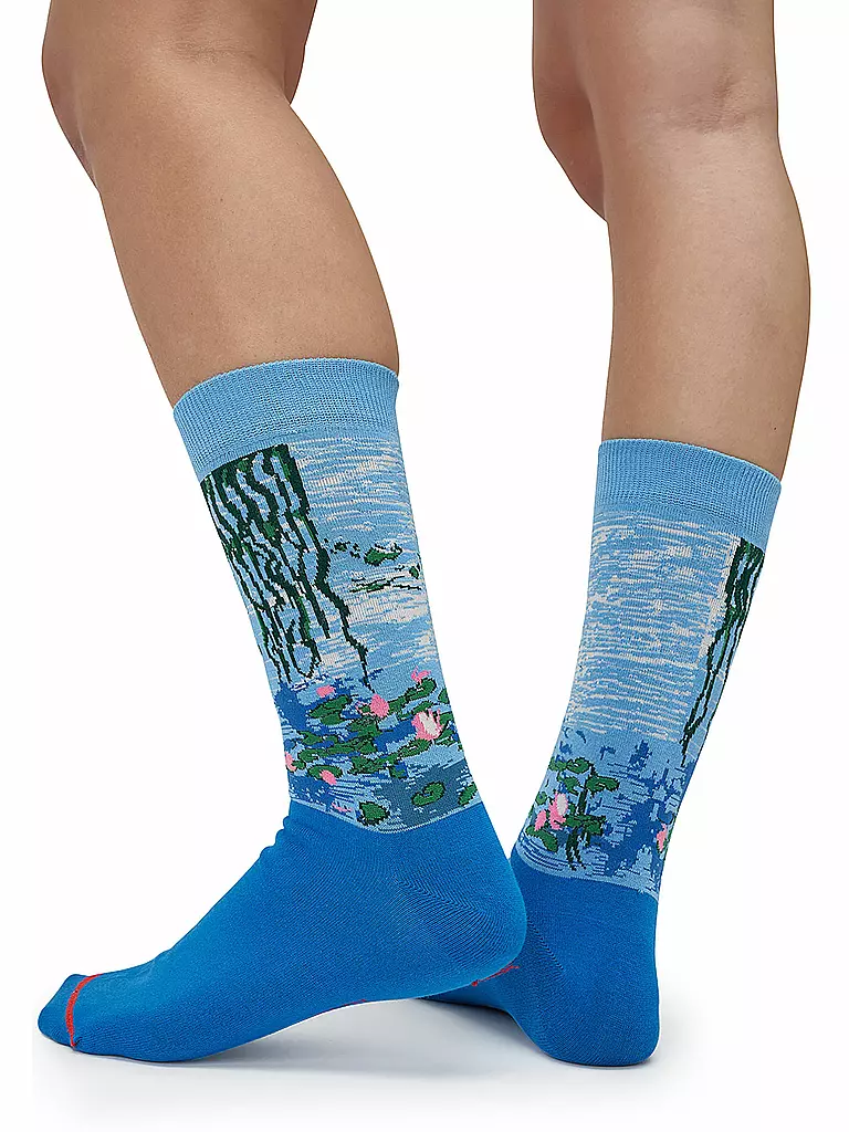 MUSEARTA | Herren Socken WATER LILIES II - CLAUDE MONET blue (40-46) | blau