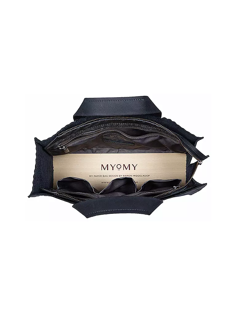MYOMY | Ledertasche - Handbag Crossbody | schwarz