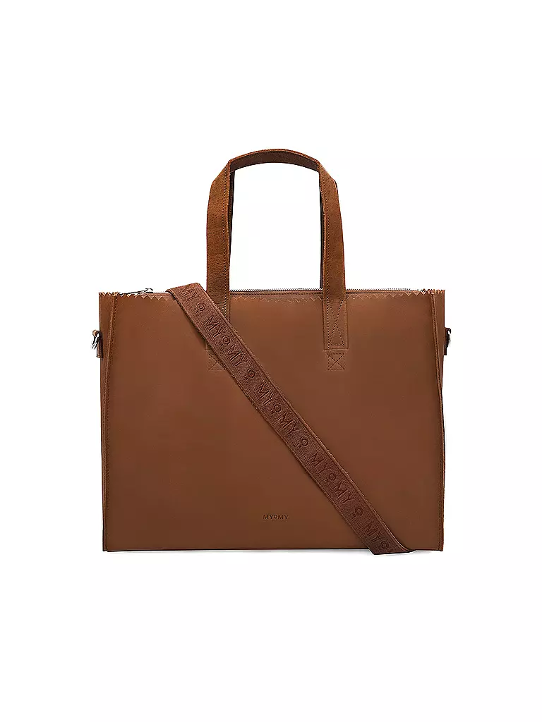 MYOMY | Ledertasche - Shopper My Paper Bag Work | braun