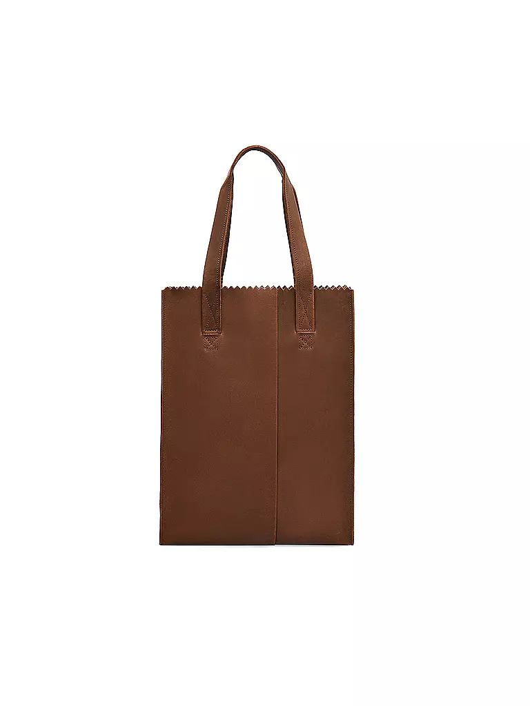 MYOMY | Ledertasche - Shopper My Paper Bag | braun