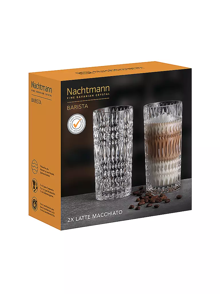 NACHTMANN | Latte Macchiato Glas 2er Set ETHNO Barista 434ml | transparent