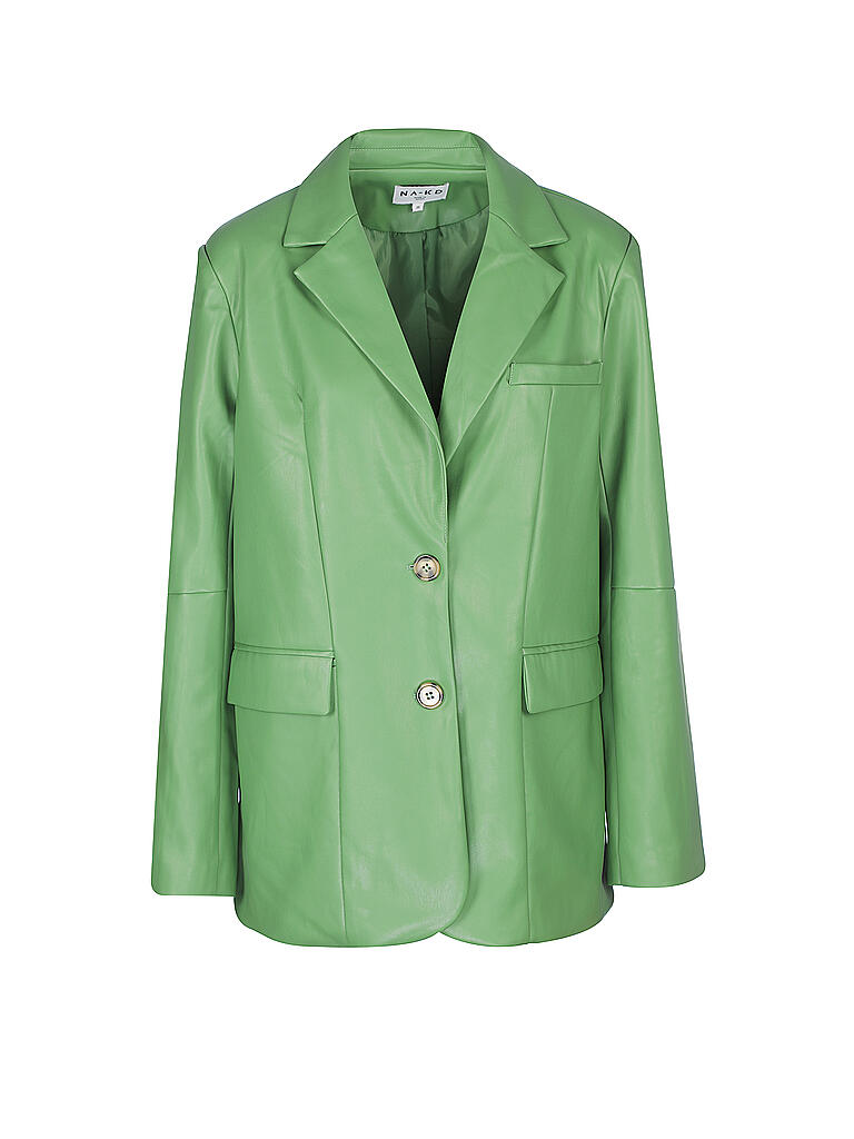 NAKD | Blazer in Lederoptik | grün