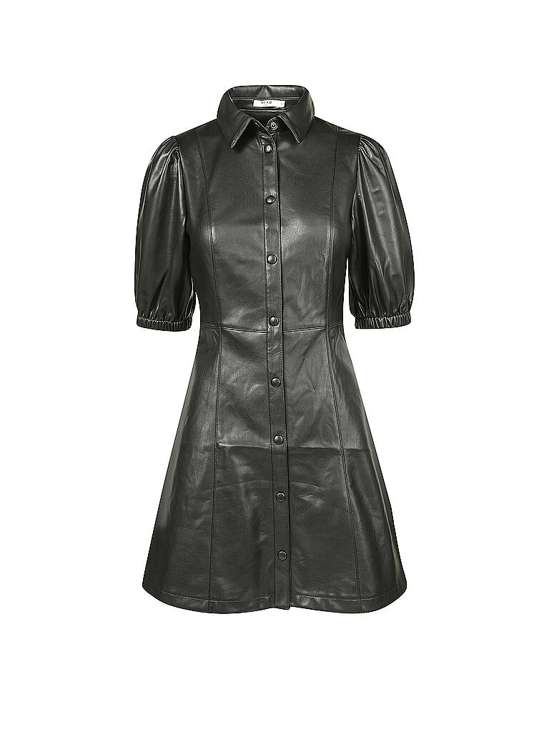 NAKD | Kleid in Lederoptik | schwarz