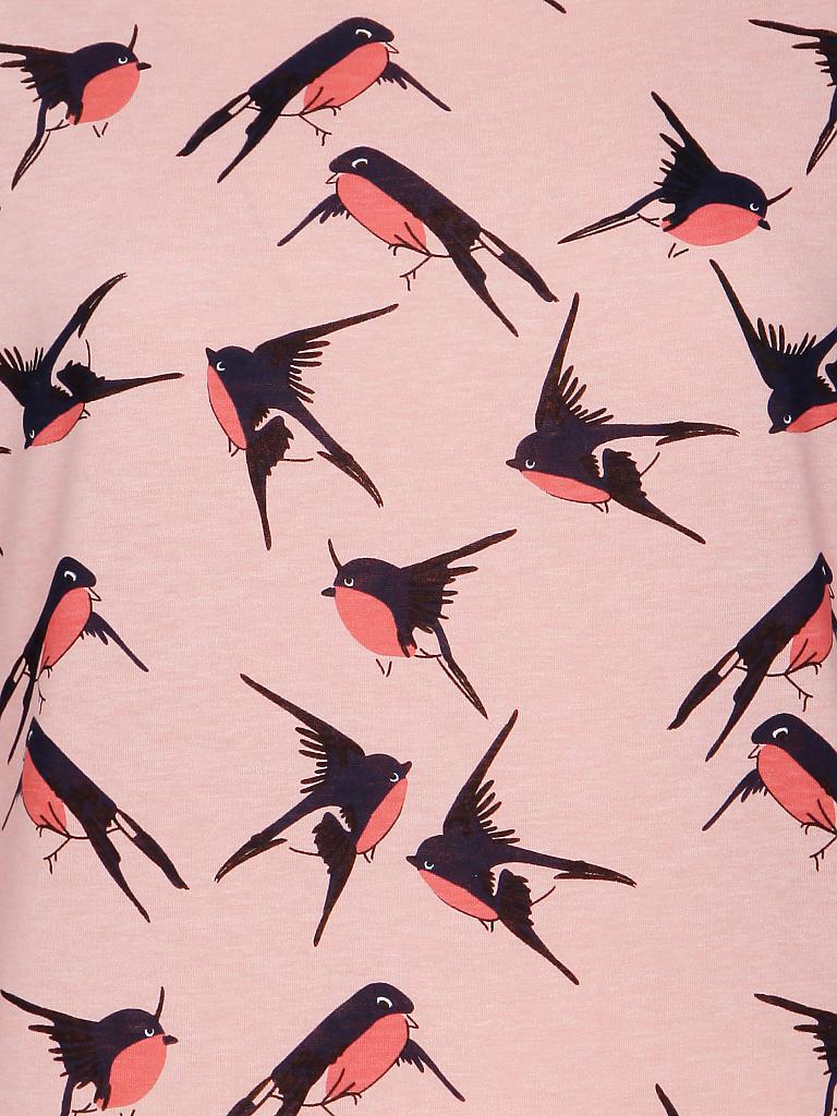 NAKETANO | Langarmshirt "Vögel Spring Groupie" | rosa