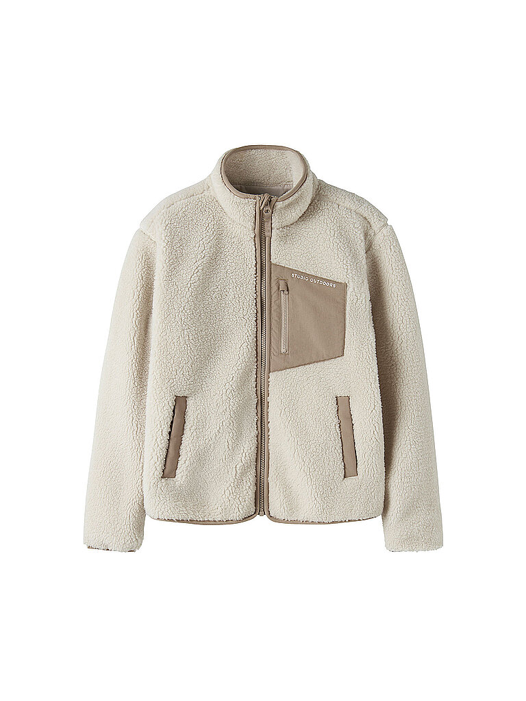NAME IT Mädchen Jacke in Felloptik NKNMATTIA beige | 116