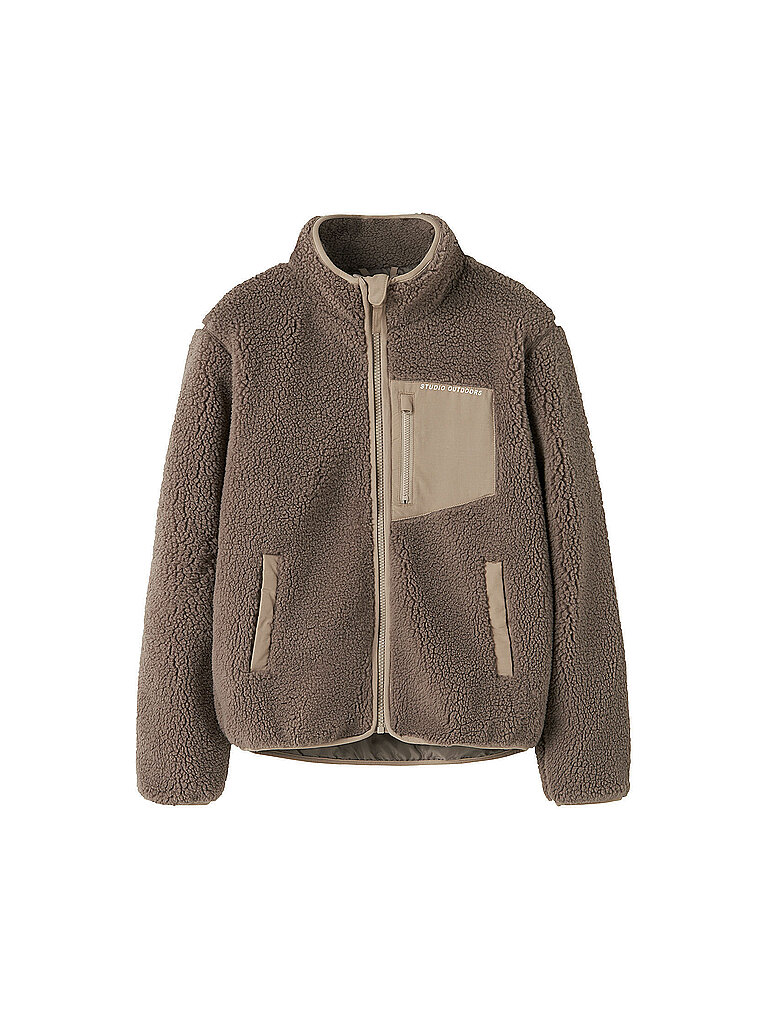 NAME IT Jungen Jacke in Felloptik NKNMATTIA braun | 122
