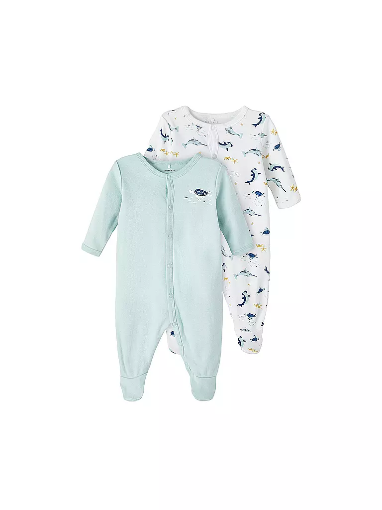 NAME IT Baby Schlafanzug 2-er Pkg. mint | Schlafoveralls